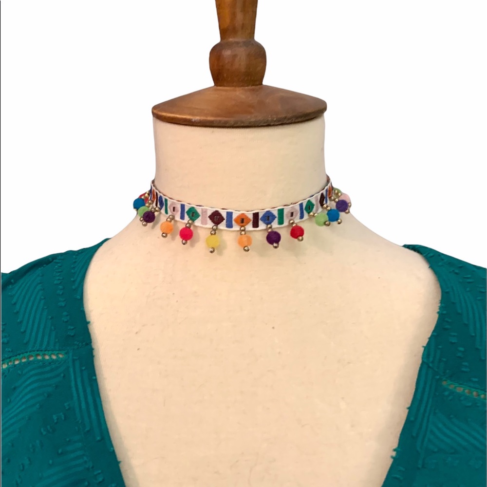 2/$15 Pom Pom choker